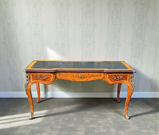 Inlaid Walnut and Kingwood Bureau Plat / Writing Table