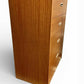 Vintage 4 Drawer Chest of Drawers by Homeworthy Mid Century Teak Effect 88cm