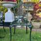 Ornate Vintage Green Patio Set With 4 Chairs