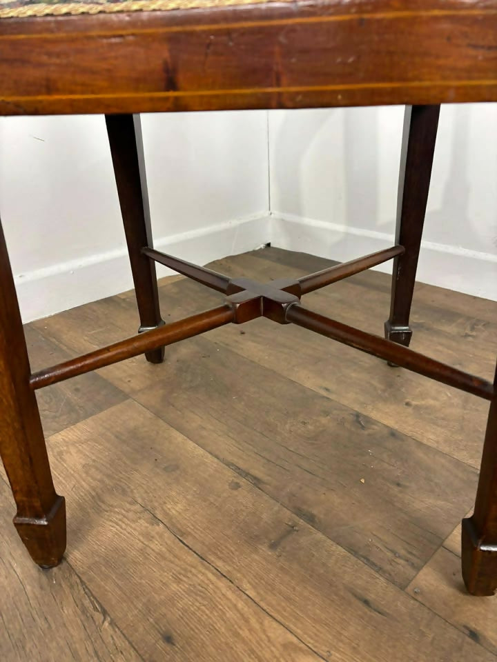 Edwardian Inlaid Mahogany Corner Chair