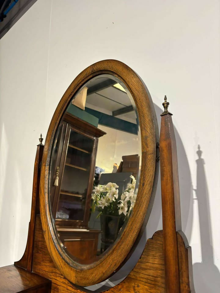 Edwardian Oak Dressing Table4