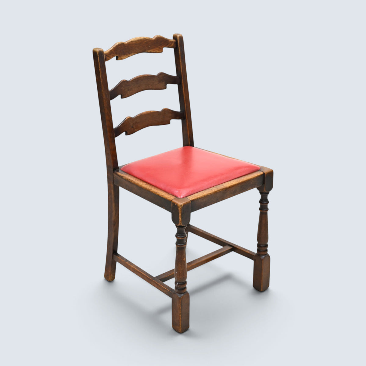 6 Maple & Co Dining Chairs Red Seat Pads Includes 2 Carvers FREE UK Delivery*