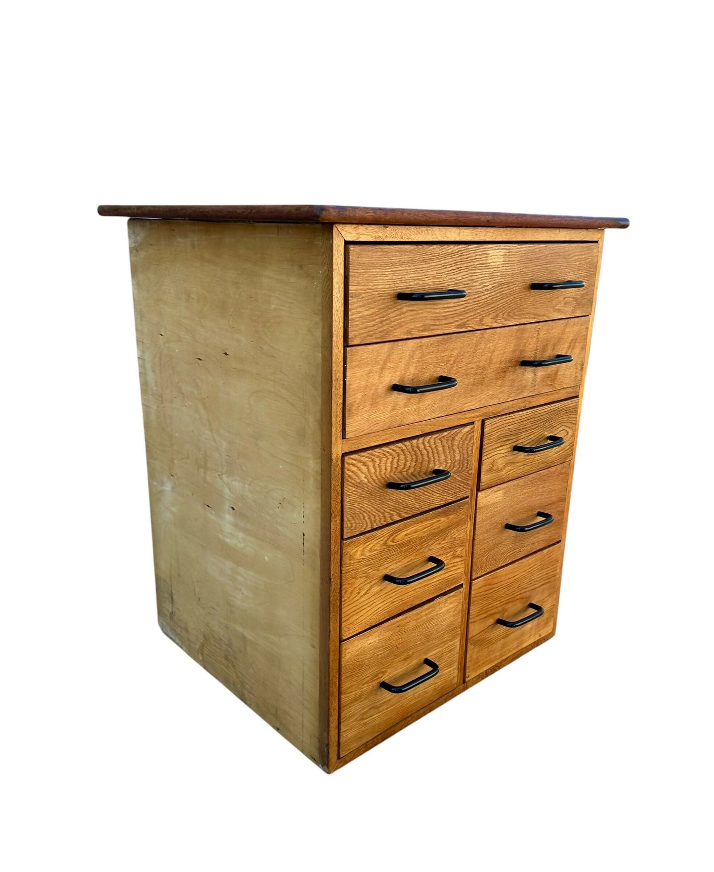 Mid century tall industrial chest of drawers