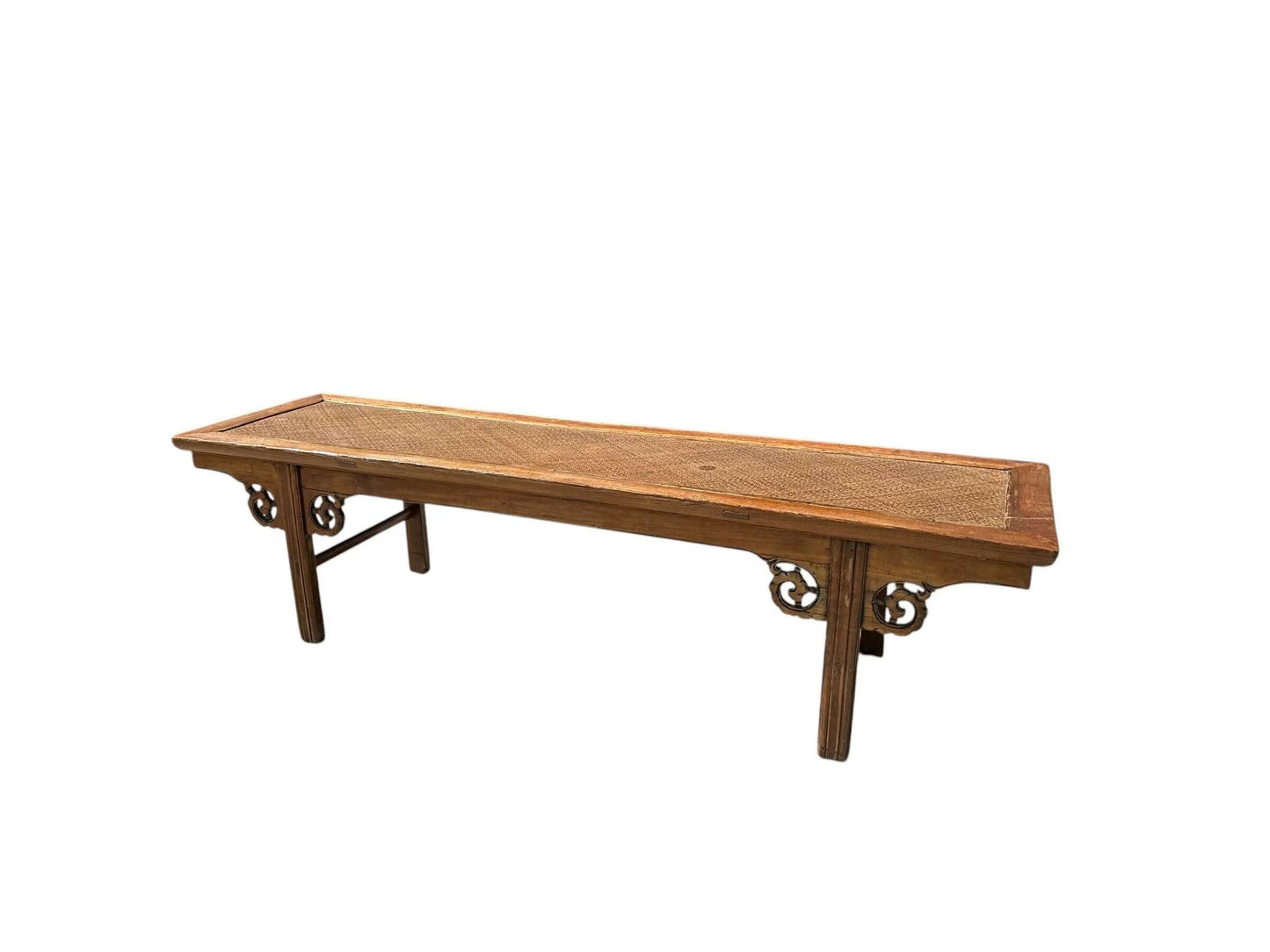 Antique Chinese Qing Dynasty-style bench / low table