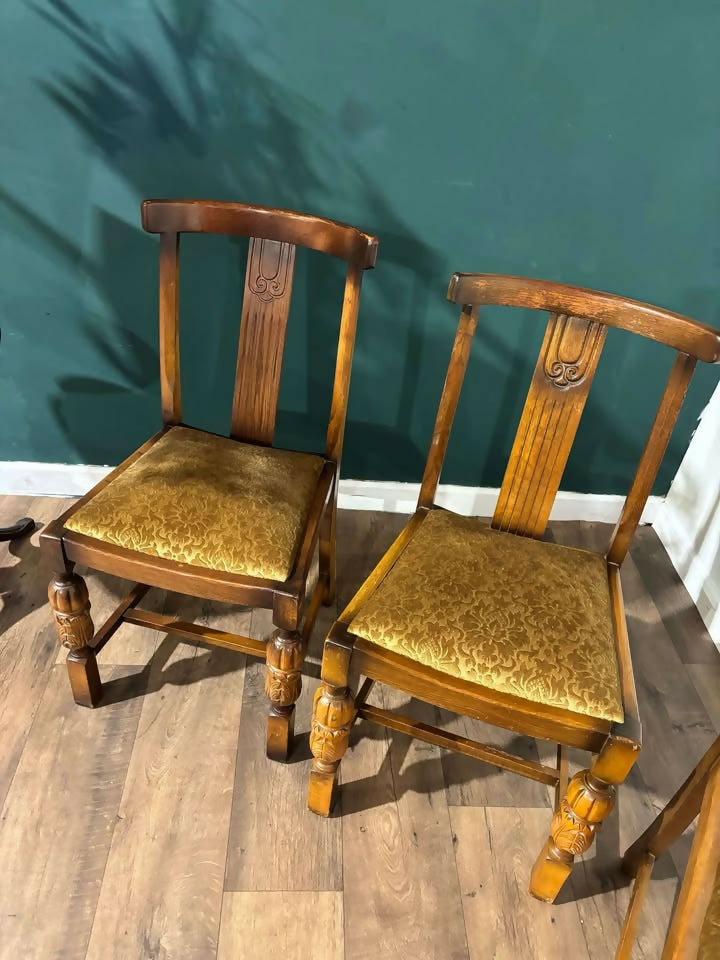 Vintage Honey Oak Dining Chairsnn
