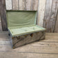 Aluminium and brass vintage travel trunk