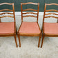 6 Oak Ladder Back Dining Chairs by Strongbow - Mid Century