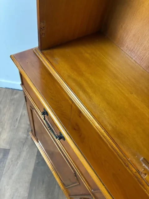 Reproduction Yew Wood Bookcase
