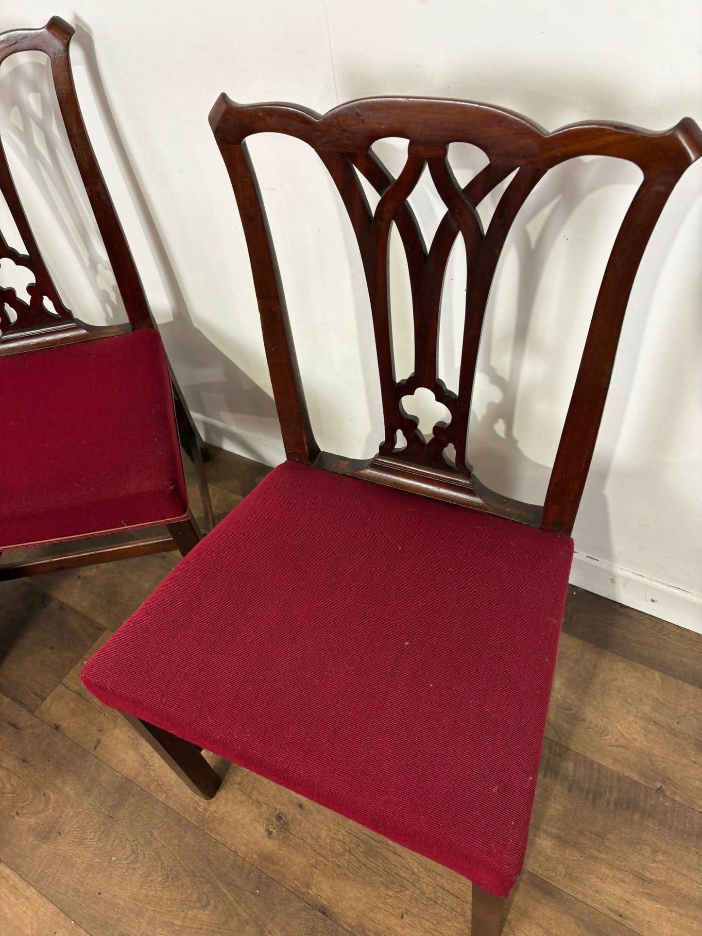 Vintage Set of Four Georgian Style Mahogany Dining Chairs