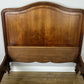 Bed Antique French Style Double Bed Frame Walnut Carved Headboard LOT 6407