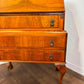 Vintage Walnut Veneer Waterfall Bureau on Claw & Ball Feet