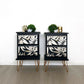 Black and Gold Leaf Bedsides drawers