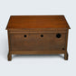 Old Charm TV Stand Linenfold Doors Model #2172 Tudor Brown Oak FREE UK Delivery