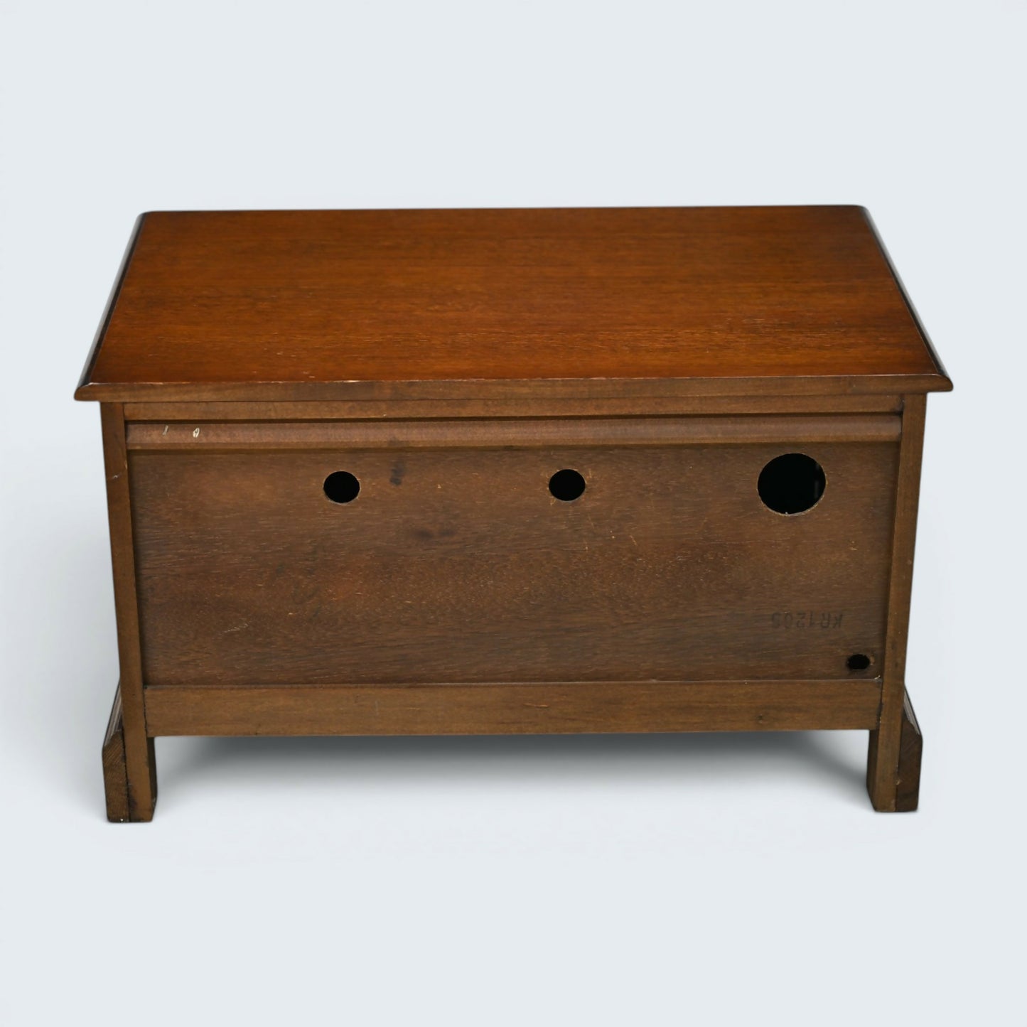 Old Charm TV Stand Linenfold Doors Model #2172 Tudor Brown Oak FREE UK Delivery