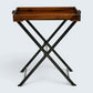 Mahogany Butlers Tray / Fold Away Side Table Iron Frame with FREE UK Delivery*