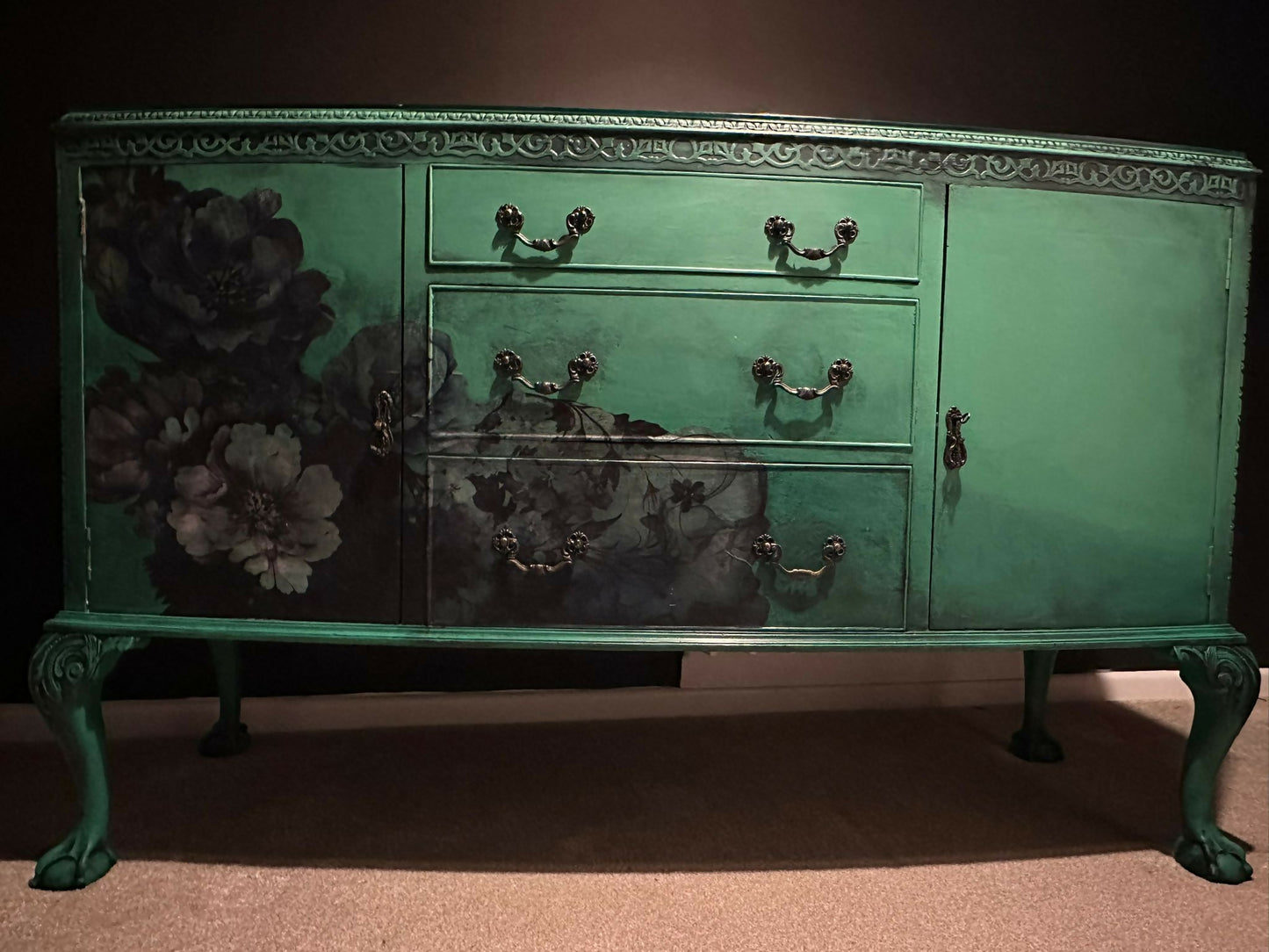 Vintage Green Sideboard