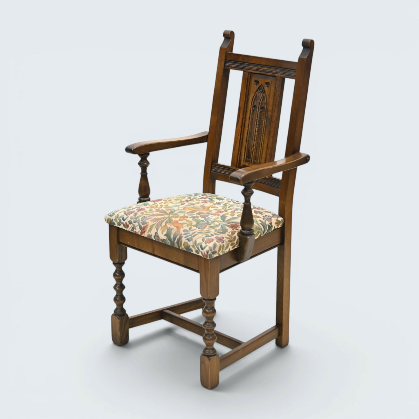 8 Old Charm Dining Chairs Warwick Pegasus Upholstery Light Oak FREE UK Delivery*