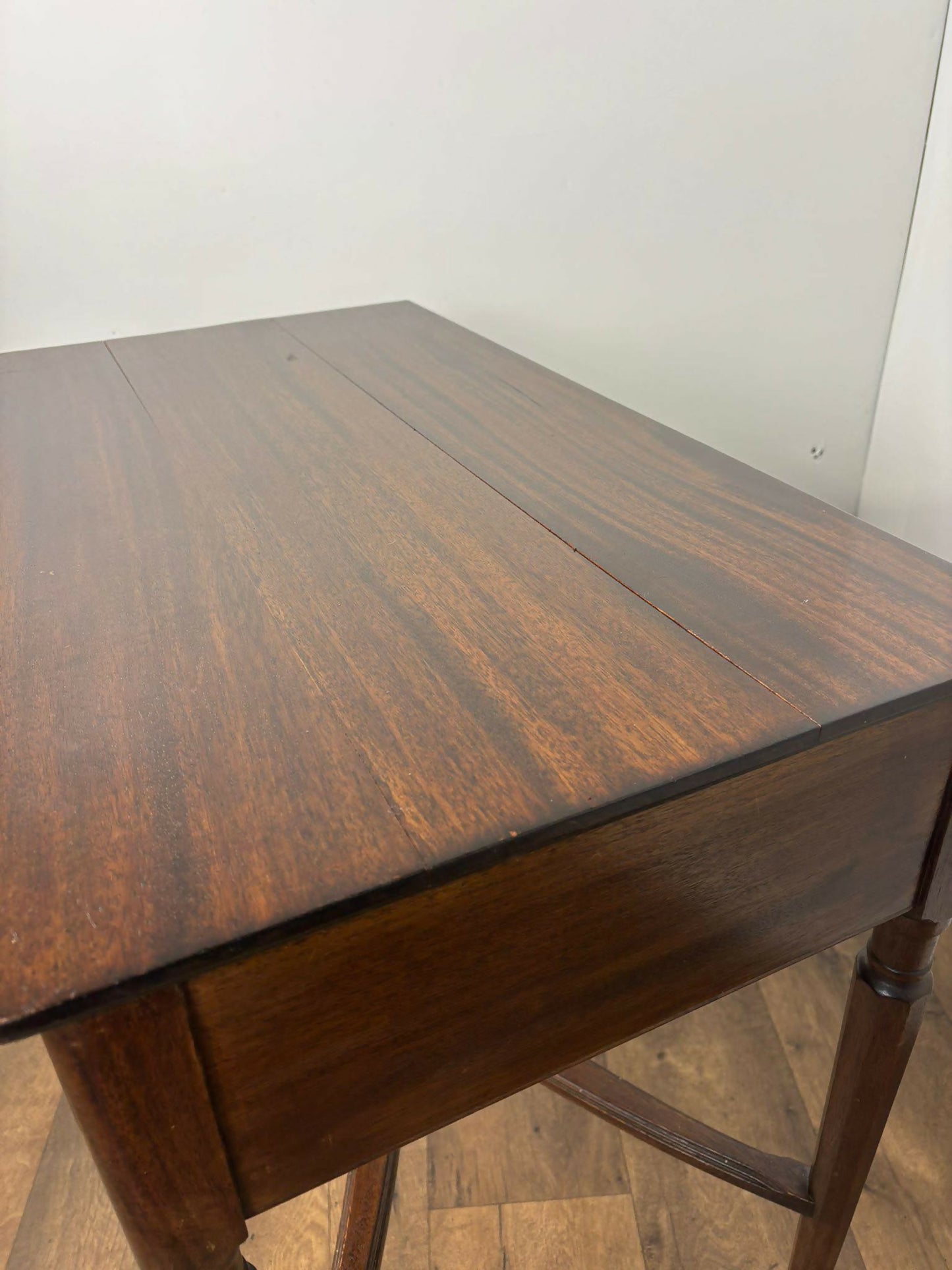 Reproduction Badged 'Strongbow' Two Drawer Side Table with Writing Slide