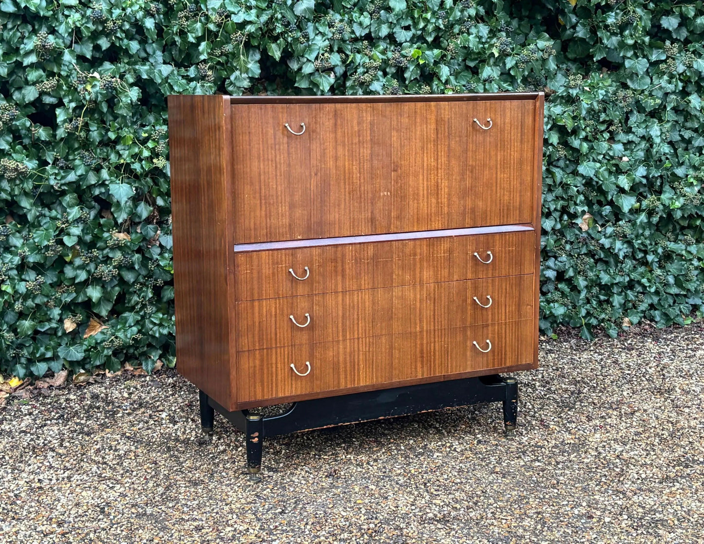 Vintage Tola & Black Drinks Cocktail Cabinet By G Plan