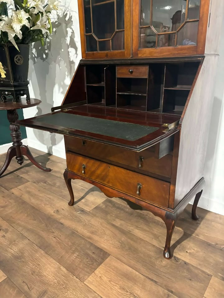 Vintage Mahogany Bureau Bookcase0