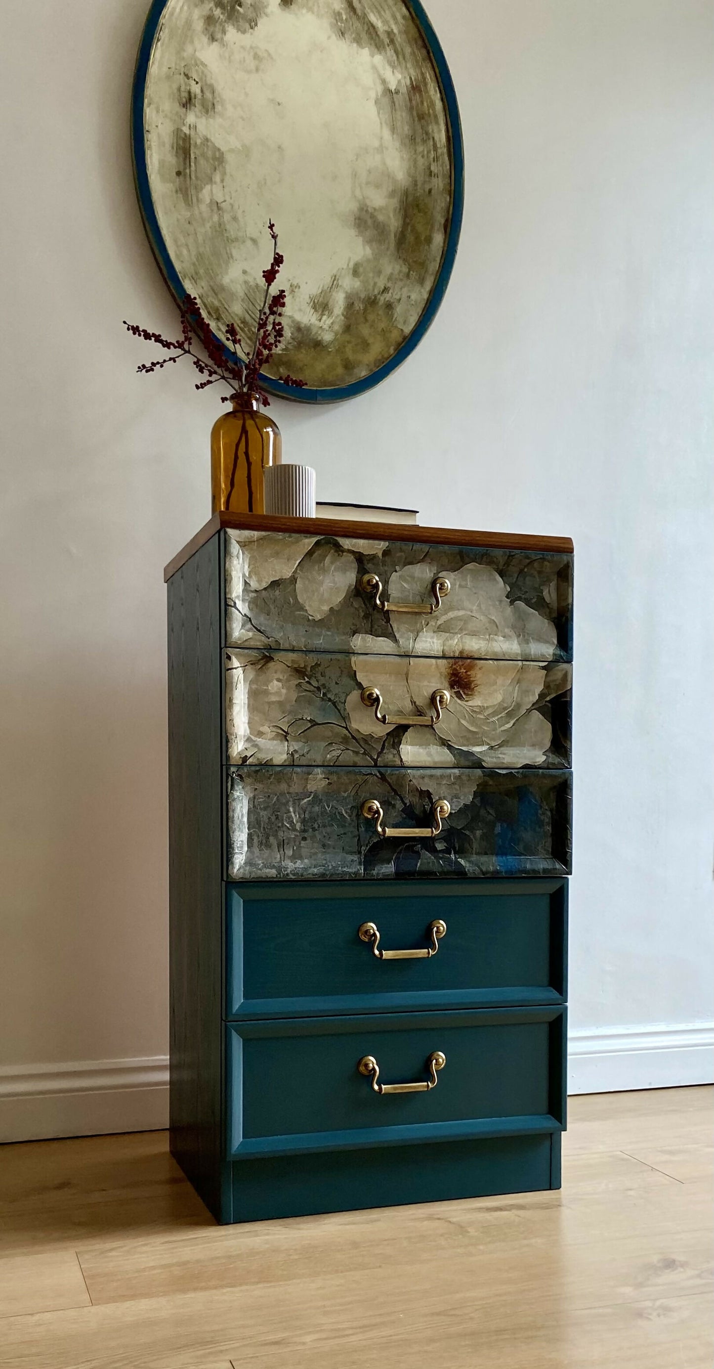 Chest of Drawers G- Plan Hand -Painted in Deep Teal