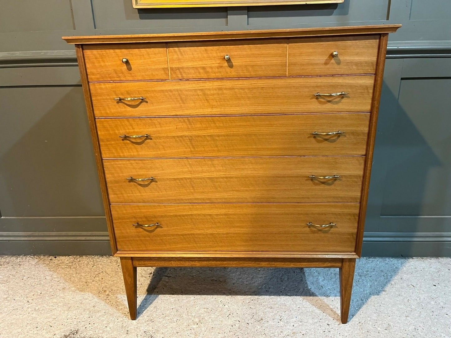Vintage Chest Of Drawers In Walnut Designed By Alfred Cox & Sold Through Heals