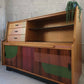 Sideboard stained glass design angled view-orange otter