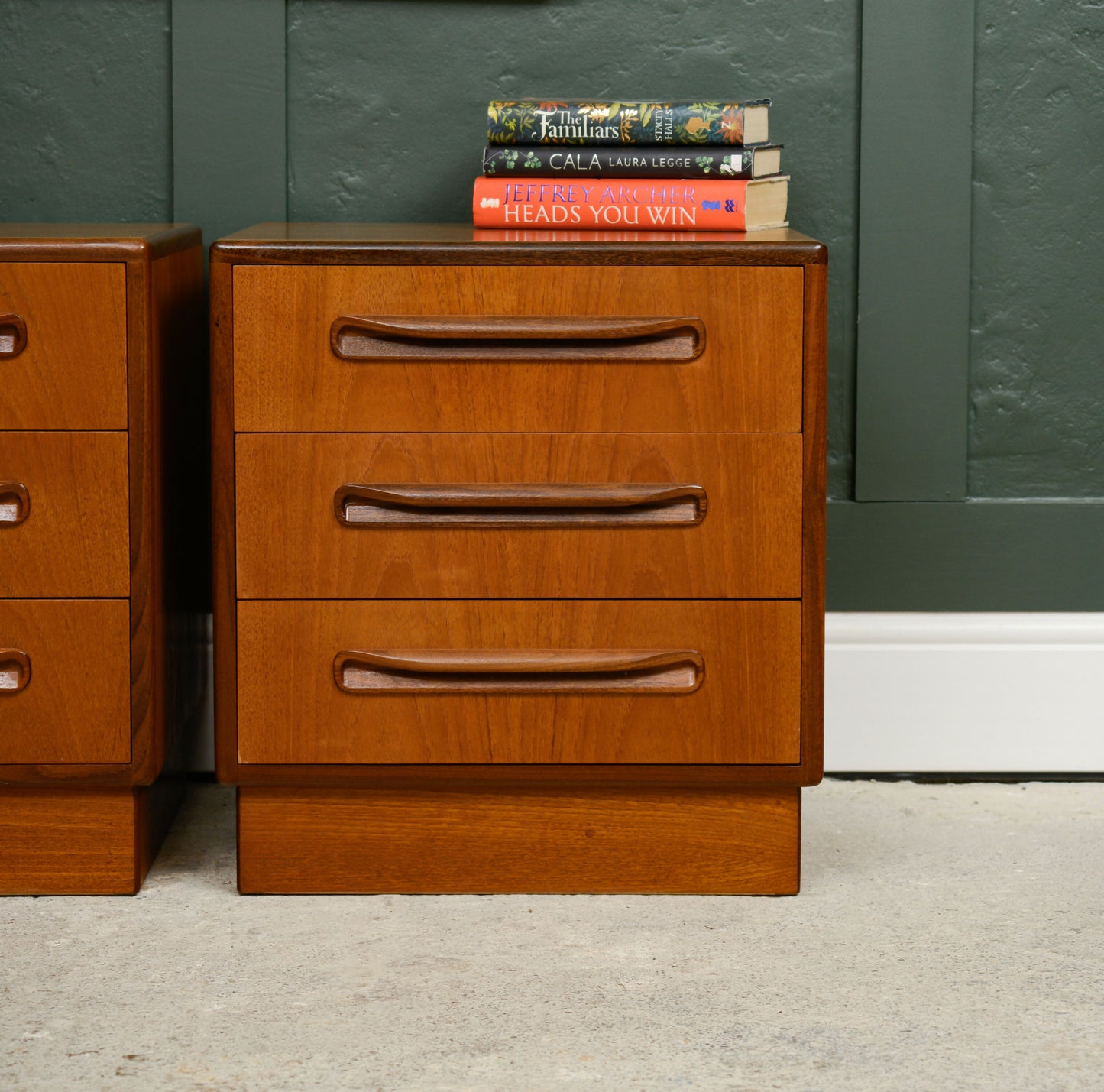 Pair G Plan Fresco Teak Bedside Tables - Mid Century 1970s