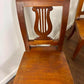 Antique Set of Five Mahogany Lyre Back Dining Chairs