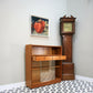 Nathan Teak Slimline Bookcase Wall Unit with Glass Doors and Two Drawers