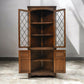 Old Charm Corner Display Cabinet with Leaded Glass Light Oak FREE UK Delivery*