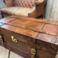 Belting Leather Coffee Table, Leather Chest