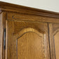 Wardrobe Vintage French Style Oak Five Door Mirrored Carved Armoire LOT 6517