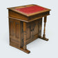 Old Charm Davenport Desk Red Hide Writing Slope Light Oak FREE UK Delivery*