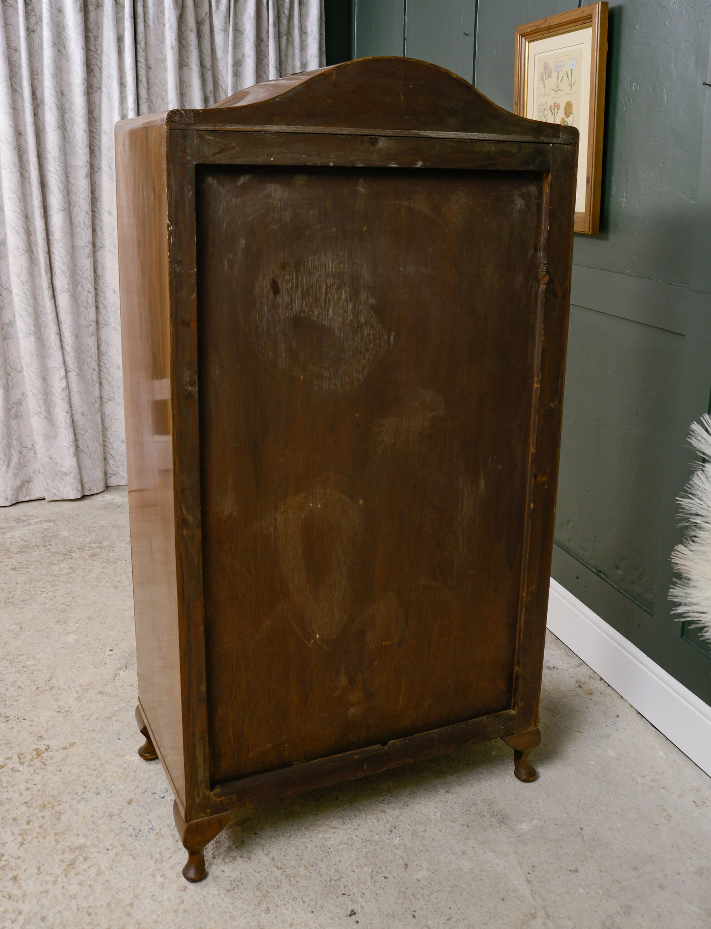 Art Deco Burr Walnut Gentlemans Wardrobe or Childs Wardrobe- SKU 211