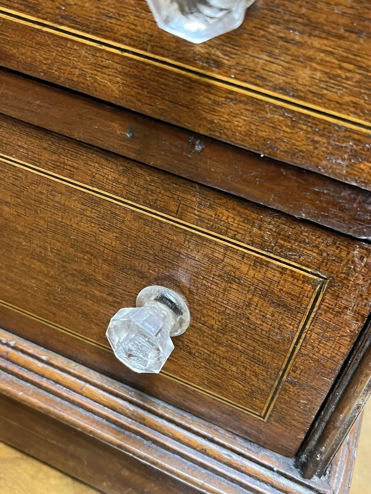 Vintage Victorian Set Of Table Top Jewellery/ Collectors Drawers.