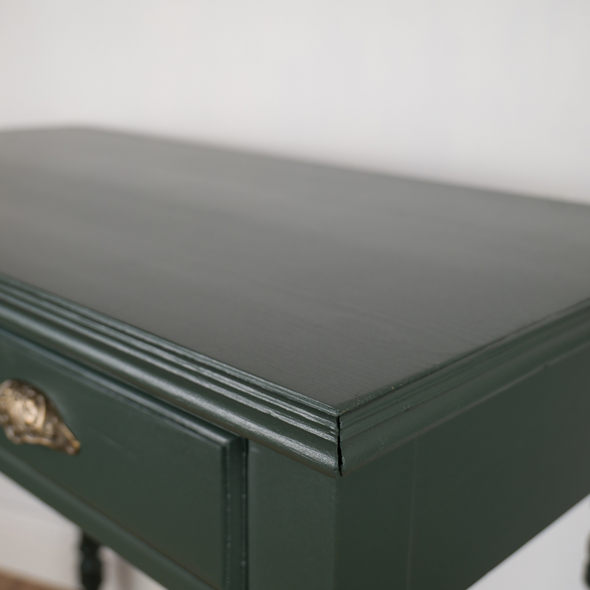 Vintage Green Writing Desk, Painted Desk with Drawers, Dressing Table or Console Table