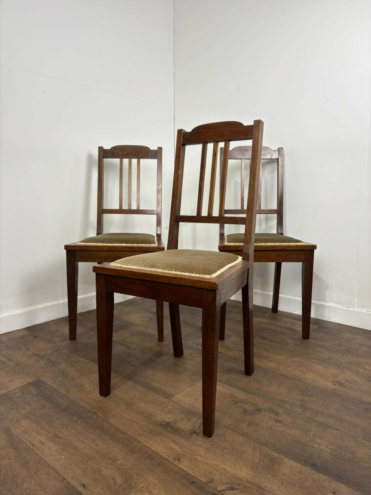Edwardian Set of Three Mahogany Bedroom Chairs