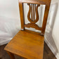 Antique Set of Five Mahogany Lyre Back Dining Chairs