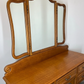 Dressing Table with Mirror Vintage French Louis Oak Vanity Makeup Table LOT 2757