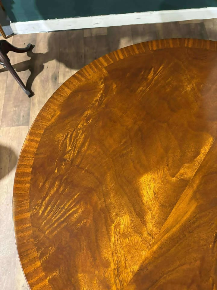 Vintage Walnut Pedestal Breakfast Tablef