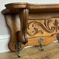 Coat Rack Vintage French Carved Oak Wall Mounted 5 Hooks Rack Hanger LOT 6367