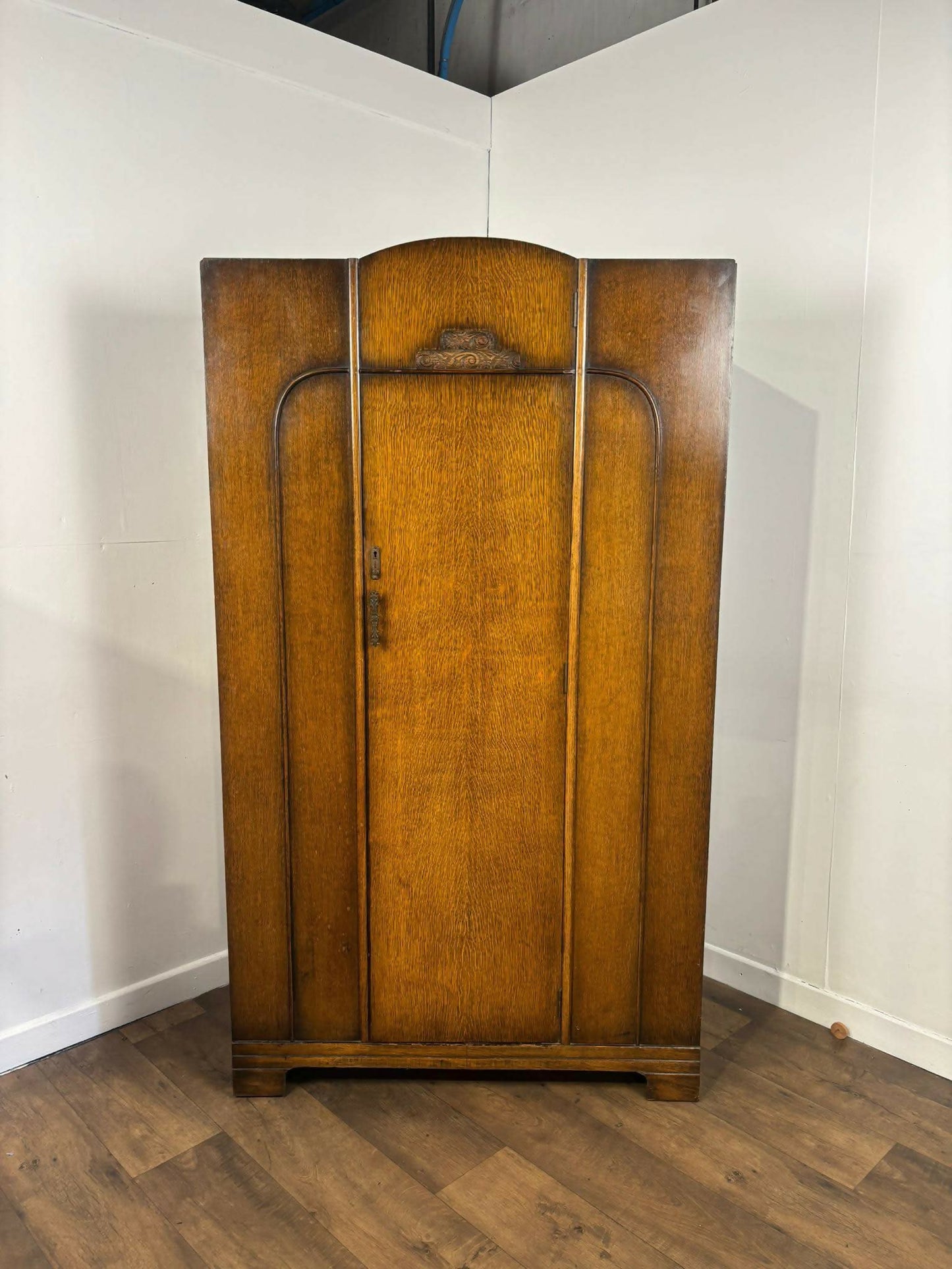 Vintage Oak Single Door Wardrobe
