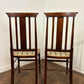 Pair of Edwardian Arts & Crafts Inlaid Mahogany Parlour Chairs