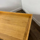 Modern Oak Storage Bench With Two Wicker Drawers