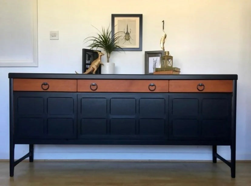 Large Black Vintage Nathan sideboard