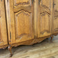 Wardrobe Vintage French Louis XVI Style Oak Four Door Carved Armoire LOT 6496