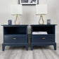 Stag Minstrel, Pair Of Bedside Tables Cabinets, Side Tables, Classic, Handmade, Vintage! Bespoke Orders Available.Painted In Fusion Mineral Navy Blue.