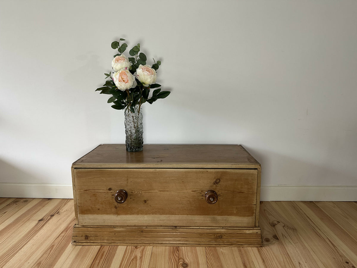 Antique Pine Pule Chest Stripped Rustic Pine Blanket Box