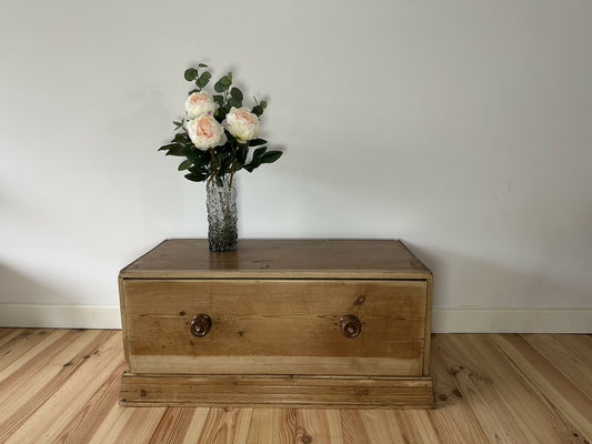 Antique Pine Pule Chest Stripped Rustic Pine Blanket Box